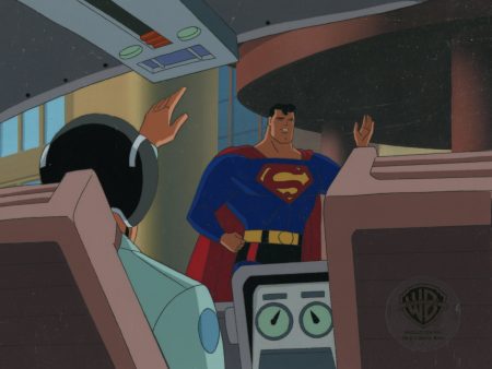 Superman the Animated Series Original Production Cel on Original Background: Bizarro Online Sale