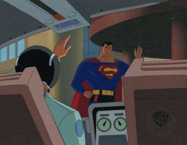 Superman the Animated Series Original Production Cel on Original Background: Bizarro Online Sale