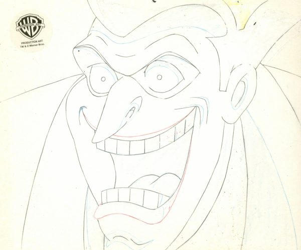 Batman The Animated Series Original Production Cel with Matching Drawing: Joker Online Sale