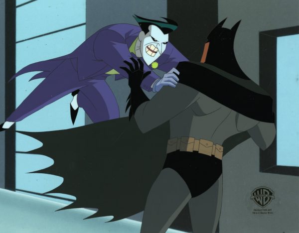 The New Batman Adventures Original Production Cel with Matching Drawing: Joker, Batman Fashion