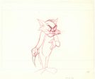 Tom And Jerry Original Production Cel with Matching Drawing on Original Background: Tom Hot on Sale