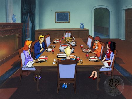 Scooby-Doo on Zombie Island Original Production Cel on Original Production Background: Velma, Daphne, Fred, Lena, Simone For Discount