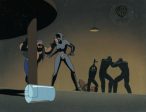 Batman The Animated Series Original Production Cel On Original Background: Catwoman, Thugs Online now