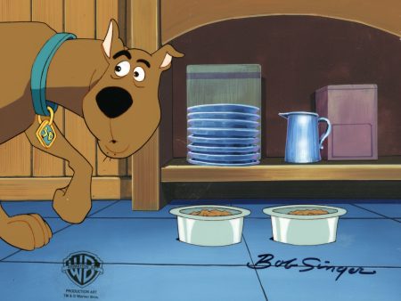 Scooby-Doo on Zombie Island Original Production Cel with Original Production Background Signed by Bob Singer: Scooby For Discount