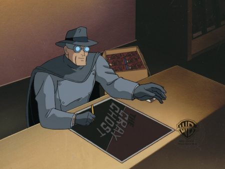 Batman The Animated Series Original Production Cel with Matching Drawing: Gray Ghost on Sale