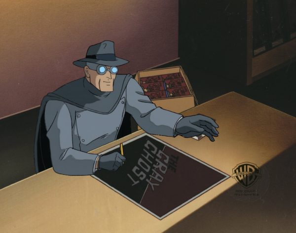 Batman The Animated Series Original Production Cel with Matching Drawing: Gray Ghost on Sale