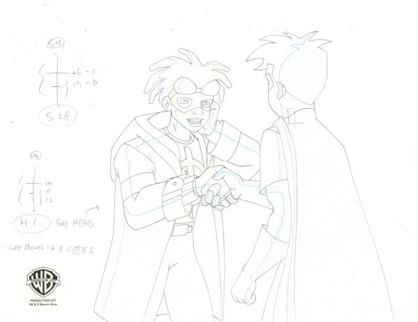 Static Shock Original Production Drawing: Static, Robin For Sale