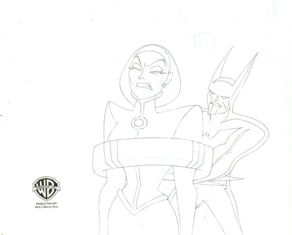 Batman Beyond Original Production Cel with Matching Drawing: Batman, Bombshell Hot on Sale