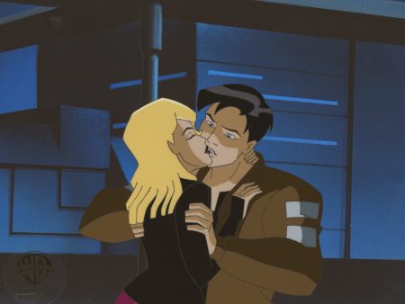 Batman Beyond Original Production Cel with Matching Drawing: Terry McGinnis (Batman) and Melanie Walker (Ten) For Discount