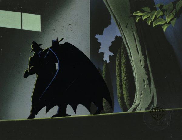 Batman The Animated Series Original Production Cel with Matching Drawing: Batman For Sale