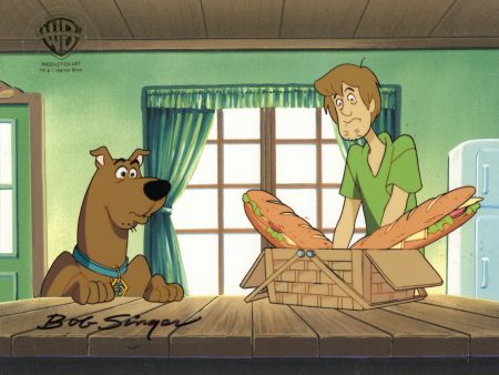 Scooby-Doo on Zombie Island Original Production Cel Signed by Bob Singer: Scooby, Shaggy Online now