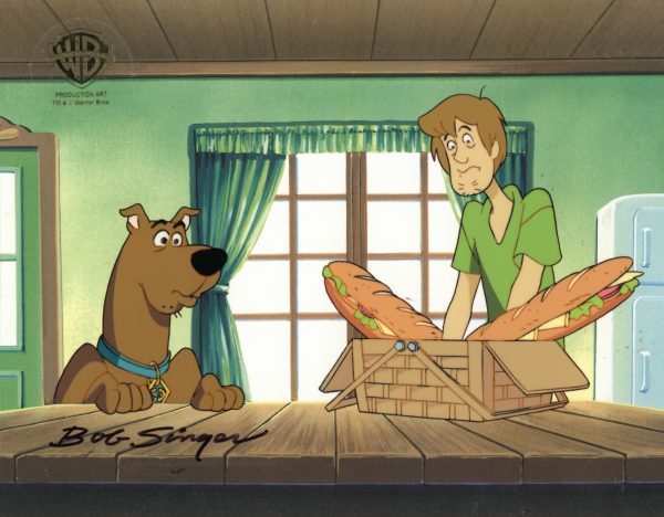 Scooby-Doo on Zombie Island Original Production Cel Signed by Bob Singer: Scooby, Shaggy Online now