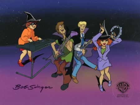 Scooby-Doo and the Witch s Ghost Original Production Cel Signed by Bob Singer: Mystery Gang Cheap