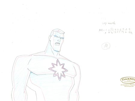 Justice League Unlimited Original Production Drawing: Captain Atom Cheap