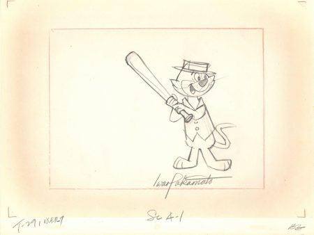 Top Cat and Benny the Ball Double Aperture Drawings: One Signed by Iwao Takamoto on Sale