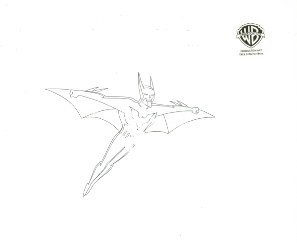 Batman Beyond Original Production Cel with Matching Drawing: Batman Online now