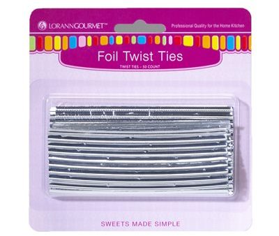 Foil Twist Ties - Silver on Sale