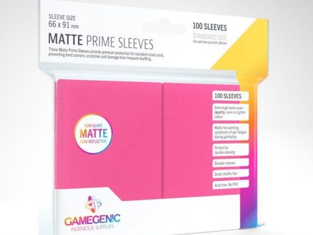 Gamegenic - Matte Prime Sleeves - Pink (100ct) Online Hot Sale