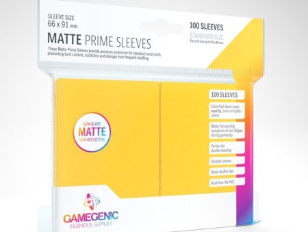 Gamegenic - Matte Prime Sleeves - Yellow (100ct) Fashion