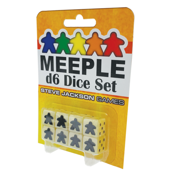 Meeple D6 Dice Set - White (8 CT) on Sale