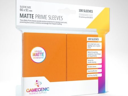 Gamegenic - Matte Prime Sleeves - Orange (100ct) on Sale