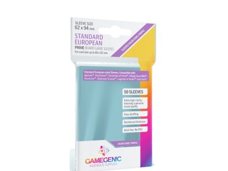 Gamegenic - Prime Standard European-Sized Sleeves (50ct) For Cheap