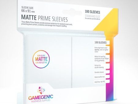 Gamegenic - Matte Prime Sleeves - White (100ct) Discount