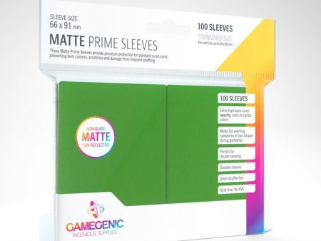 Gamegenic - Matte Prime Sleeves - Green (100ct) Supply